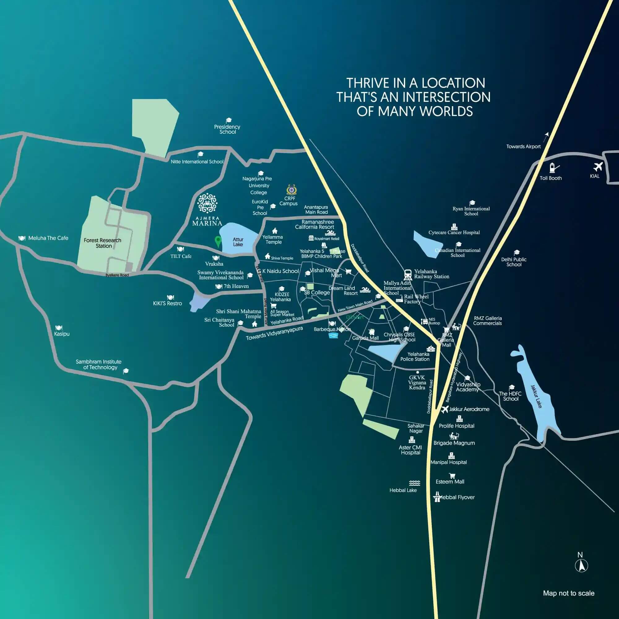 Ajmera Marina Yelahanka Location Map